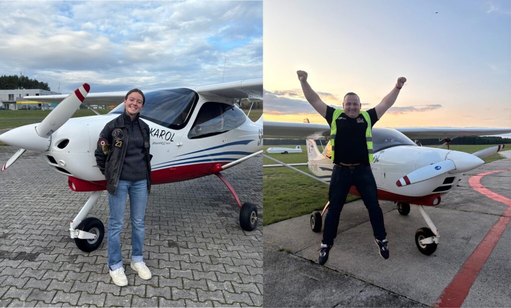 samodzielne loty w piękną pogodę