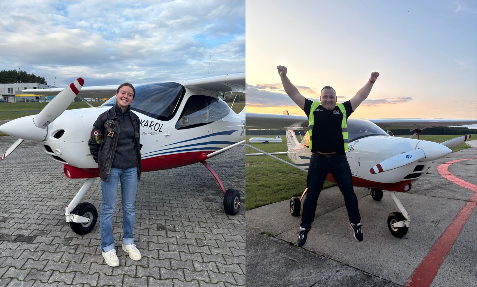 samodzielne loty w piękną pogodę